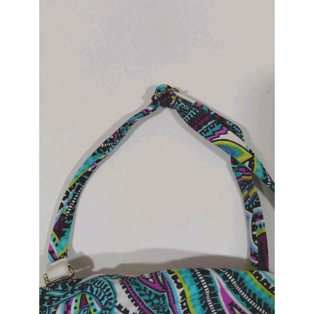 Anne Cole Collection 1 Piece Swimwear Tankini Blue Paisley Adjustable Strap 16